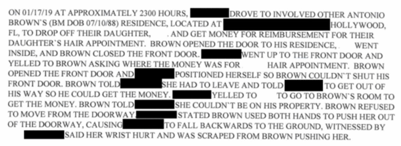 Illustration for article titled Here Are The Police Reports From The Domestic Disturbance Involving Antonio Brown
